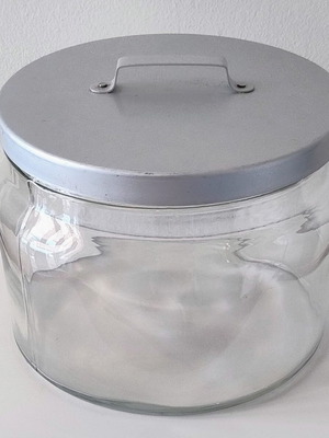 Vintage γυάλινο βάζο αποθήκευσης IKEA Burken 2.2L σαν καινούργιο