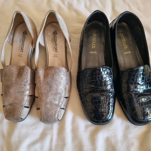 Leather women's shoes Aerosoles and Confort size 38 used
