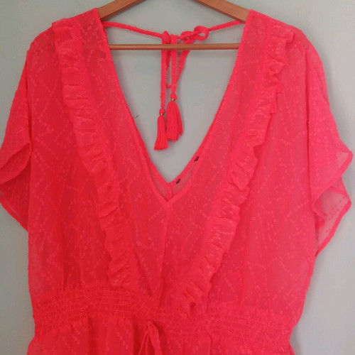 Zara tunic size M like new, bright coral