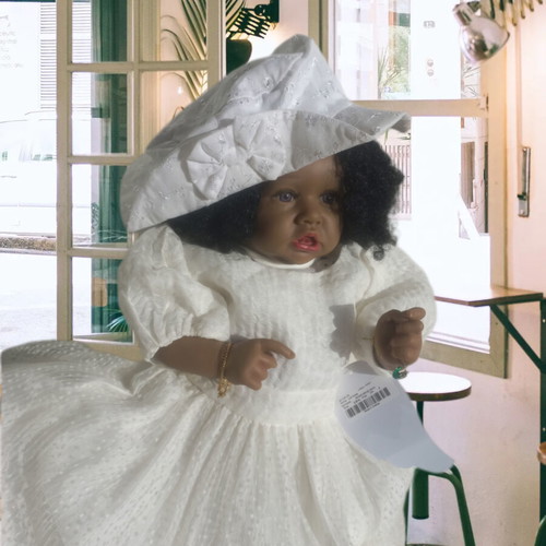 Angel Wings Baptism Dress 18 M with Tulle and Hat new