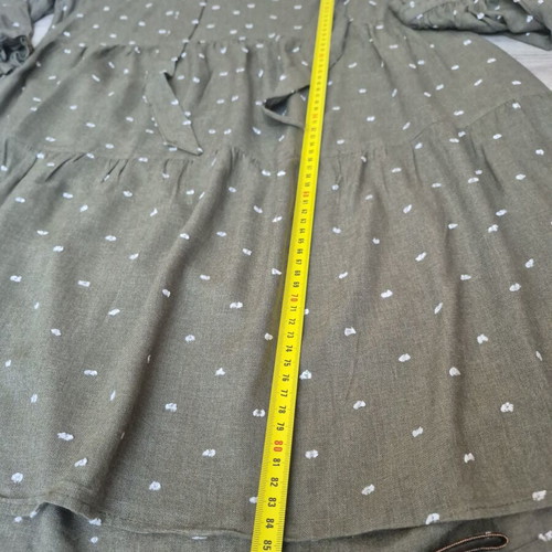 Zara Khaki Green Viscose Dress XS like new