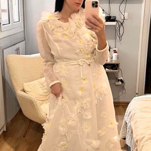 Zimmerman Matchmaker Daisy Midi Dress size 3 like new, white