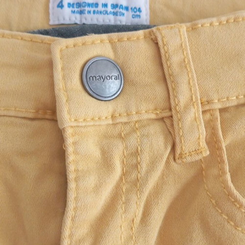 Mayoral chino pants like new, yellow, size 104 cm, age 4