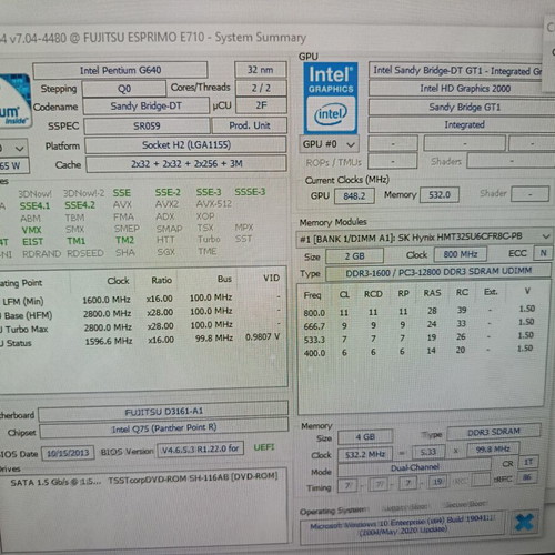 Fujitsu ESPRIMO E710 E85+ SFF PC like new, ideal for office and projects