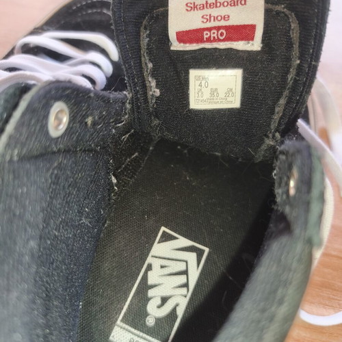 Vans Sk8-Hi Pro Skate sneakers size 35, black and white