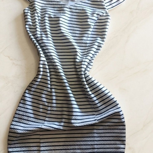 Mini dress striped Bershka new, size small, black and white