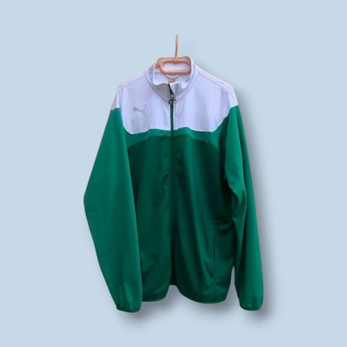 Puma jacket genuine men's vintage XL used, white and green