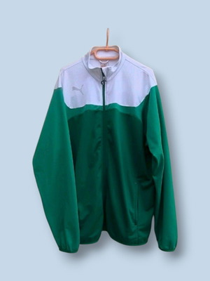 Puma jacket genuine men's vintage XL used, white and green