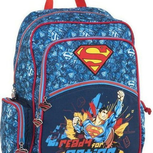 Superman Ready For Action School Backpack Blue new
