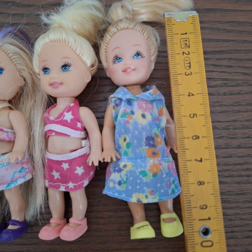 Set of 3 small dolls 10 cm like new