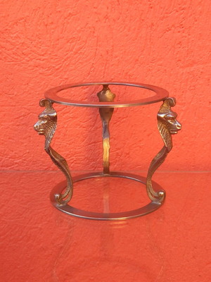 Brass base used with lion heads