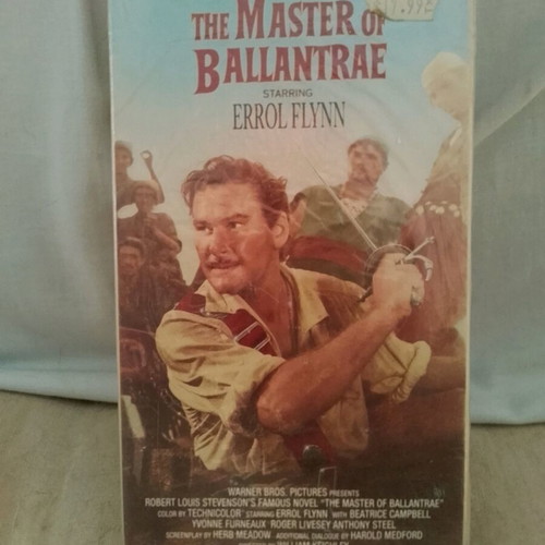 The Master of Ballantre videocassette like new, classic adventure