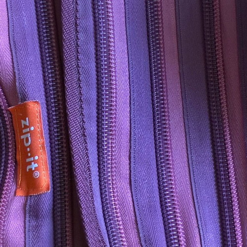 Y2K crossbody bag pink and purple zip-it like new