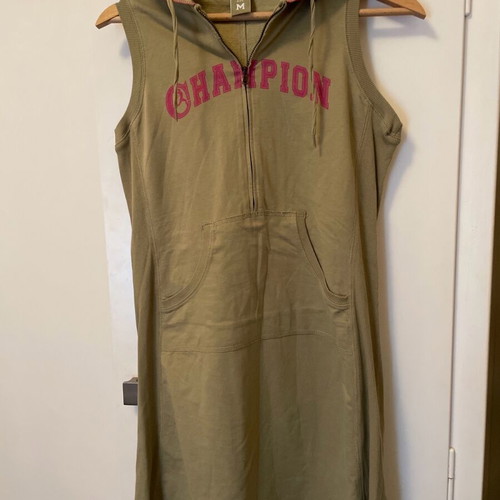 Champion sleeveless khaki dress with hood new