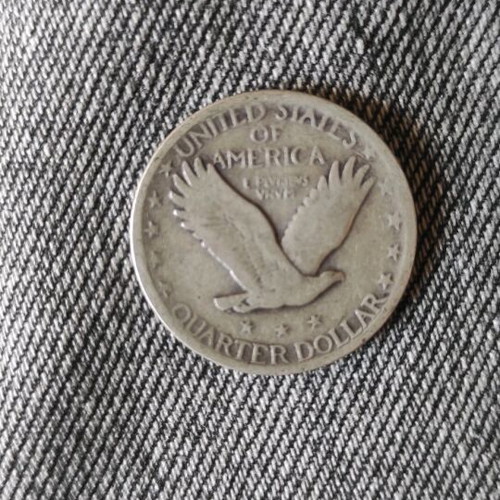 Silver coin USA Standing Liberty used, Quarter dollar
