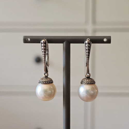 LAGOS Sterling Silver Freshwater Pearl Earrings Like New