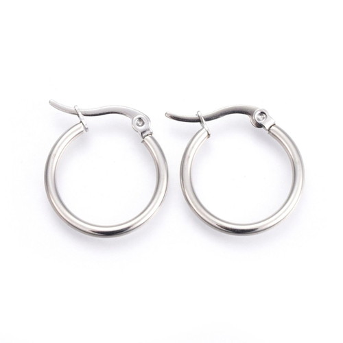 Steel hoop earrings new, hypoallergenic stainless steel