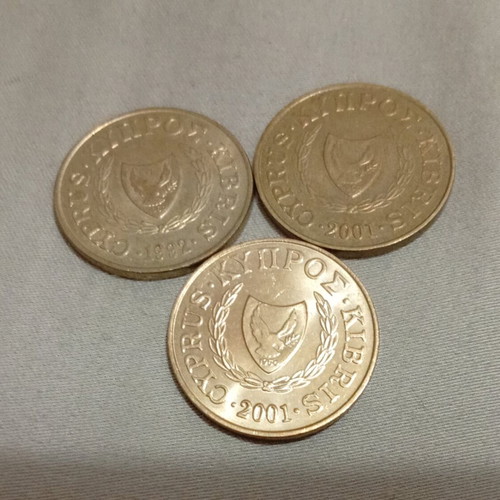Coins of Greece and Cyprus used, pack of 22 pieces