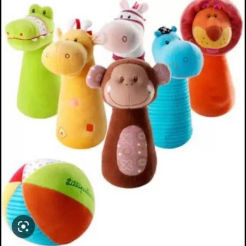 Lilliputiens Animal Bowling Set used for children from 12 months