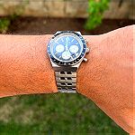  Q Timex Chronograph 40mm Stainless Steel Bracelet Watch