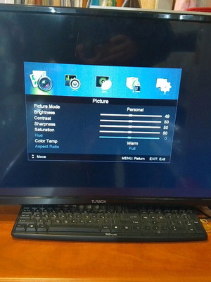 Turbo X TV 32 used, functional, digital DVB-T2 channels
