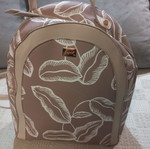 Fragola backpack medium size used, dark beige with white details