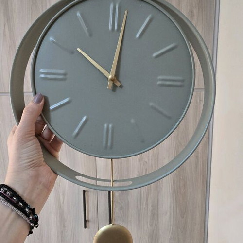 Wall clock new mint color 28x38 analog