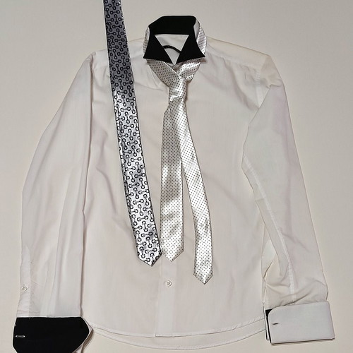 Black Evening Jacket like new, size 46/40 with shirt and 2 ties gift
