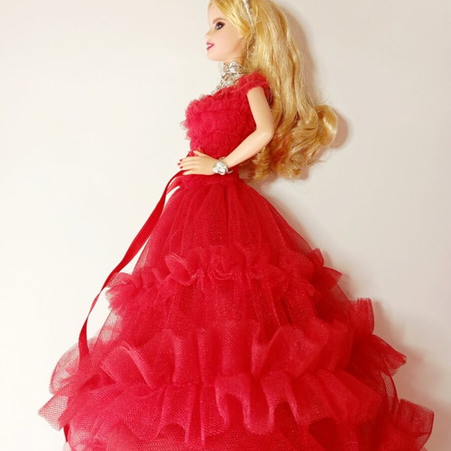 Barbie Holiday 2018 30th Anniversary Blonde Collector Doll with Red Dress
