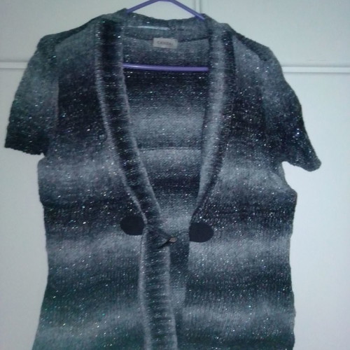 Canda cardigan sweater used, gray, size M/L
