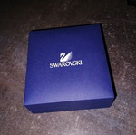 Κολιέ με διπλό σταυρό από κρύσταλλο Swarovski σαν καινούργιο, ασημί