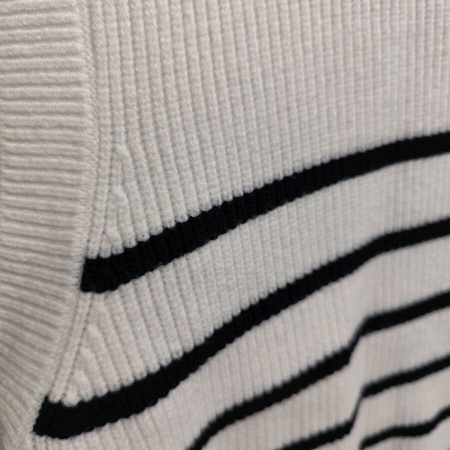 MANGO white vest/sweater with stripes size XL new