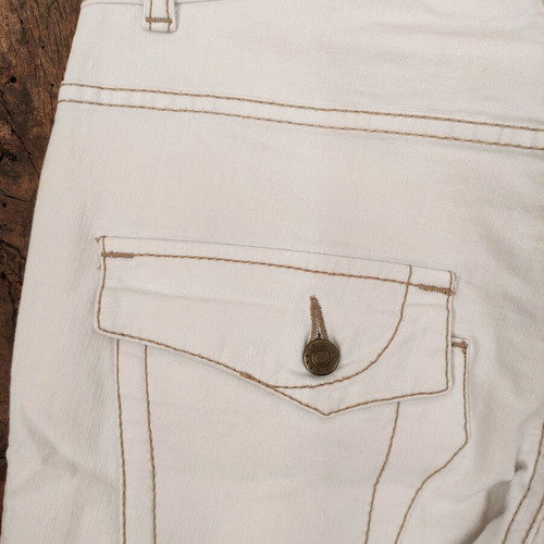 Sisley vintage white skinny cropped jeans size S like new