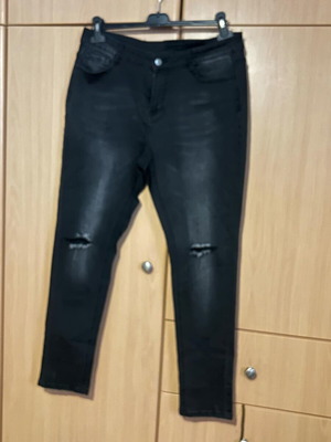 Jeans new black pants, size M-XL