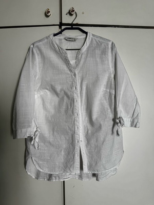 Πουκάμισο LC Waikiki λευκό λινό-look μεταχειρισμένο, μέγεθος 40