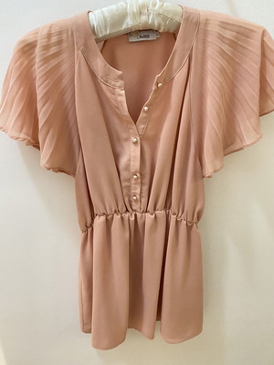 Toi&Moi short-sleeve blouse top size Large like new, pink