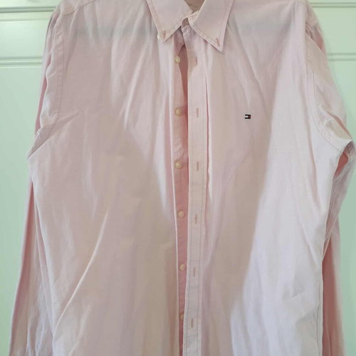 Tommy Hilfiger Men's Shirt L 100% Cotton Like New Pink