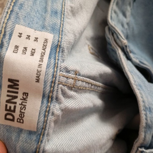 Bershka denim bermuda shorts XL, light blue, like new