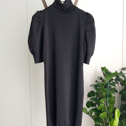 Access knit lurex dress black like new size L