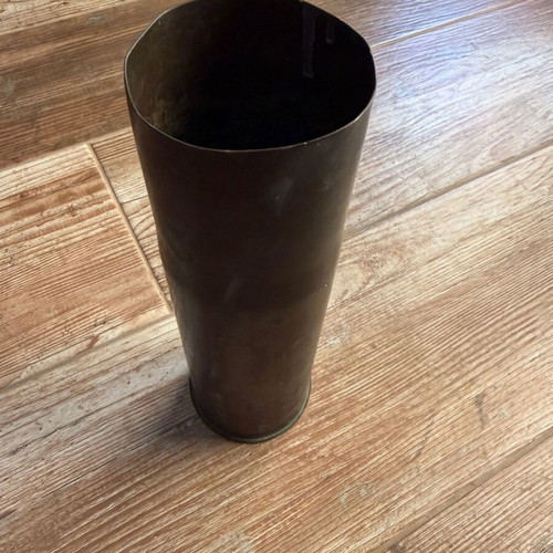 American 75mm M5A1 Artillery Cartridge Case WWII 1945 B.B.Co.