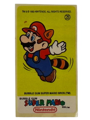 Vintage Nintendo Super Mario αυτοκόλλητο #28 σαν καινούργιο, συλλεκτικό 90s