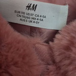 H&M pink faux fur jacket for 4-5 years, size 110 cm