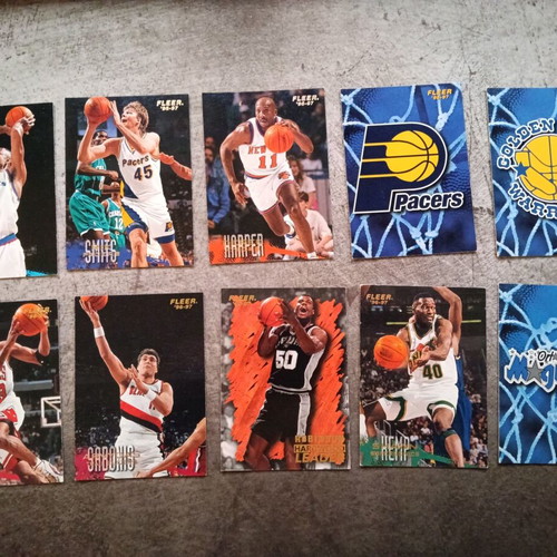 NBA Fleer 96-97 cards used, bulk set of 38