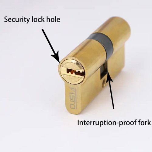 Brass lock cylinder new with 5 flat keys