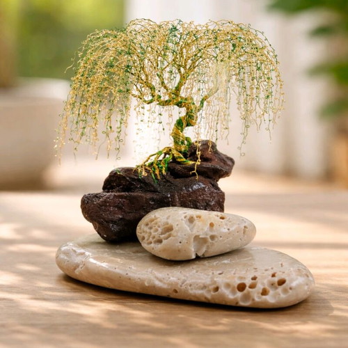 Bijou decor bonsai Weeping Willow new, handmade art