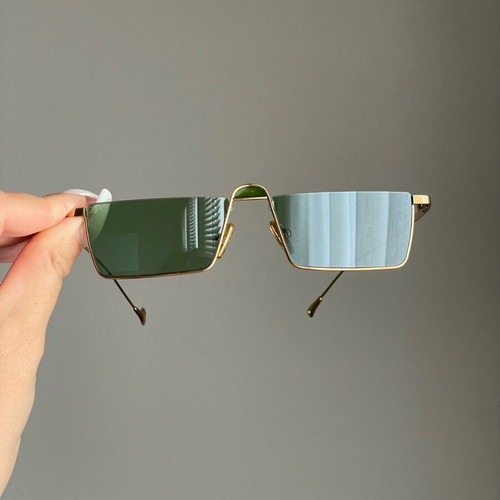 Eyepetizer Unisex Sunglasses like new, green and gold