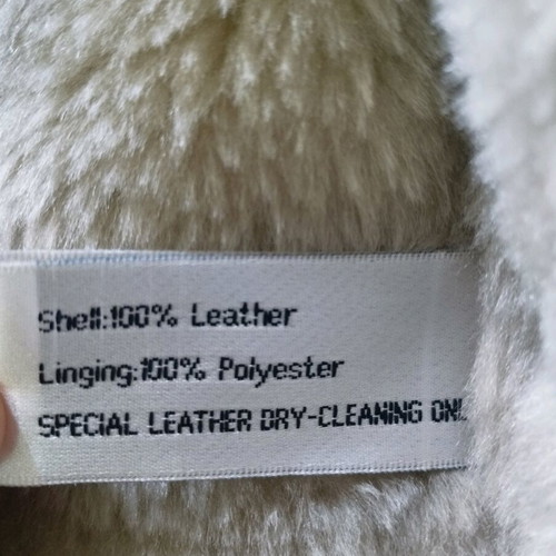 Event leather jacket used, beige, size M