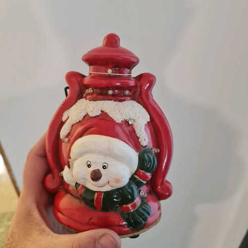 Santa Claus ceramic lantern new, large size, Christmas decoration