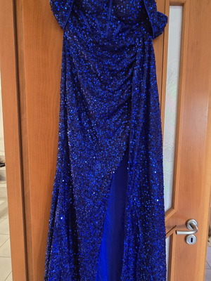 Maxi dress blue with sequins, new, size L