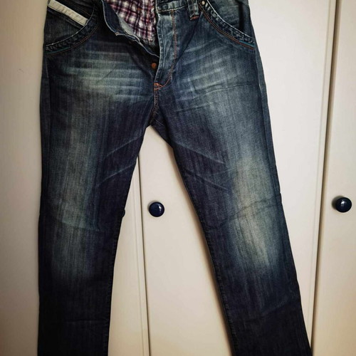Men's jeans almost unused, size L, blue